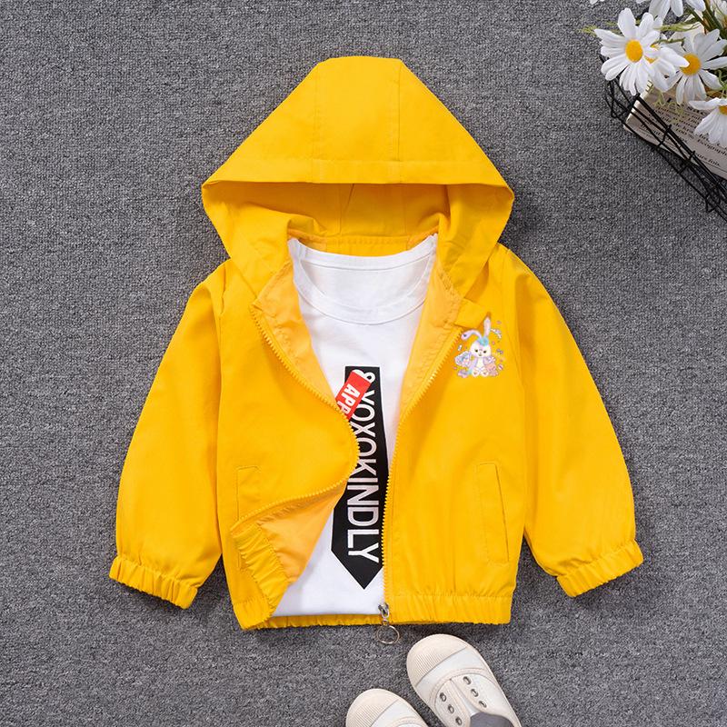 1 2 3 4 5 6 År Vår Baby Flickor Jacka Tecknad Sengångare Tryck Liten Prinsessa Kappa Huva Dragkedja Pojkar Vindjacka Barnkläder