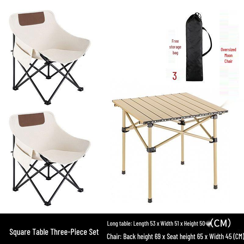 Утолщенный складной стул-луна и набор столов: Пикник на природе, Кемпинг, Рисование, Рыбалка, Складной стул для прилавка