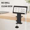 Under Desk Power Strip Holder No Drill Cable Organizer Tray Socket Mount Cord Management Rack for Home Office Storage