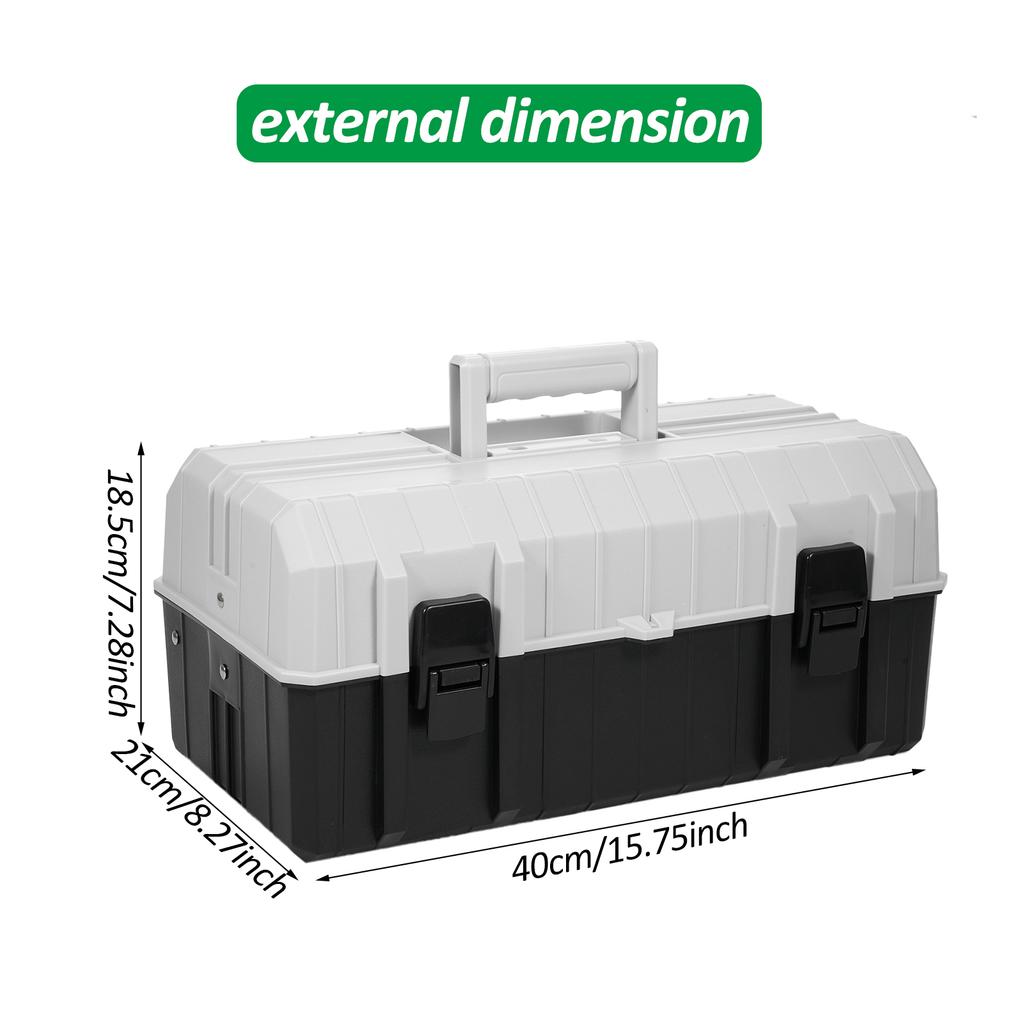 Plastic Storage Toolbox, 3 Layer Portable Tool Box, Hobby or Craft Storage Toolbox, Multiplication Tool Organizer for