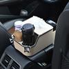 Multifunktionaler Auto-Armlehnen-Aufbewahrungsbox-Wasserbecherhalter, universeller Armlehnen-Taschentuchhalter fürs Auto mit Getränkehalter