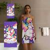 Cute Unicorn Rainbow Beach Towel Starry Sky Flat Print Large Soft Microfiber Bath Towel for Girl Kids Pool Travel Gift