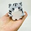 Carton Yarn Crochet Cat Doll Handmade Knitted Cute Handmade Knitted Doll Crochet Positive Energy Cat Doll Home Decoration