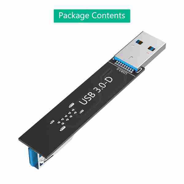 USB 3.0-D Чорна Пластикова Карта Розширення, 1 шт