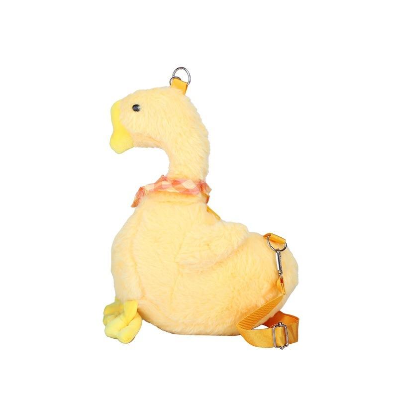 Big White Goose Messenger Bag New Cartoon Cute Duck Shoulder Bag Soft Cute Girl Plush Doll Satchel