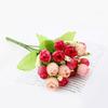 Creative 15 Heads Rose Artificial Flowers Simulation with Stems Faux Roses Flower Bouquets Bouquet Photo Props