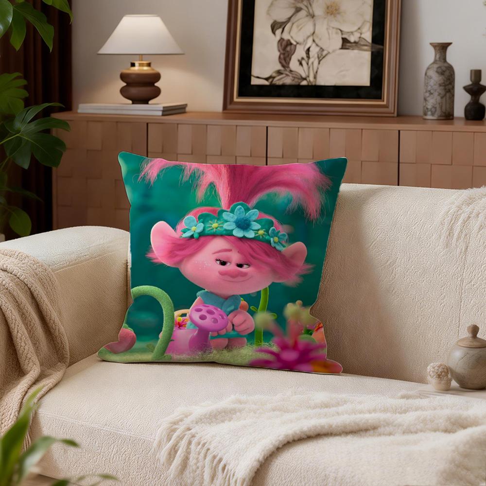 Kids Trolls Cushion Cover Cushion Cover Set 4Pcs 50x50 45x45 40x40 Pillowcase Decorative Sofa Home Decor