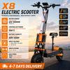 TOURSOR X8 Elsparkcykel Dubbelmotor 10000W 60V 40AH Batteri 80KM/H Maxhastighet 13 Tum Terrängdäck Vikbar Vuxen