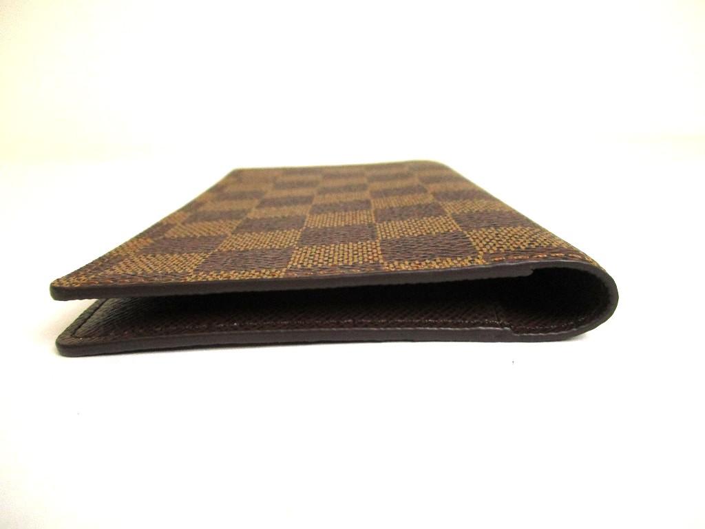 Authentic LOUIS VUITTON Damier Brown Leather Card Holder Notebook Cover #a903  Refurbished