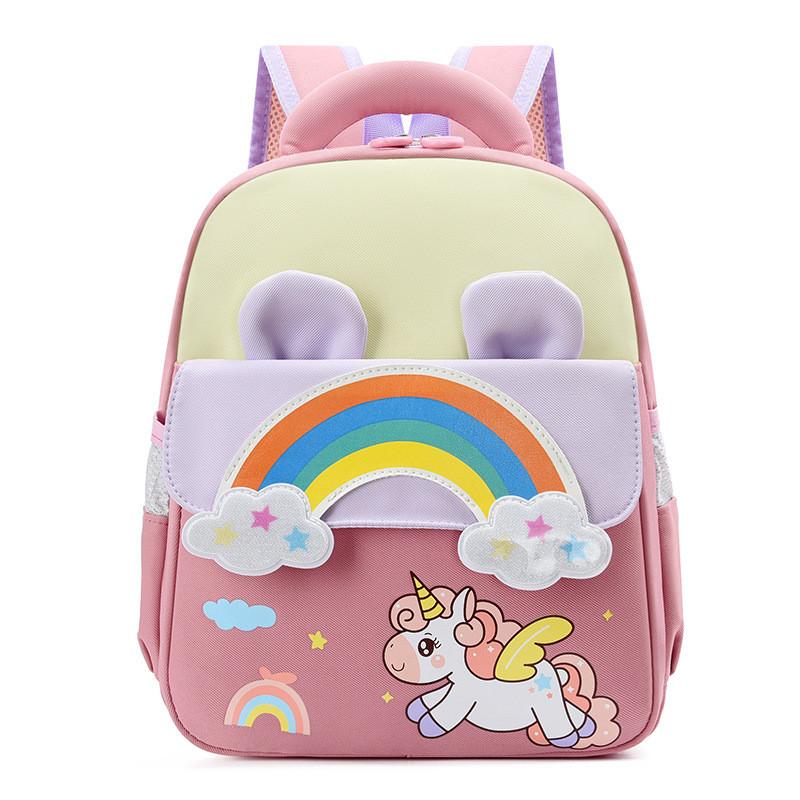Kids Animal Pattern Soft Backpack With Load Reduction For School And Outings