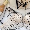 Japanese Style Lace Wirefree Push-Up Lingerie Set for Women - Sweet & Sexy Bra for Small Chest