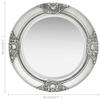 VidaXL Wall Mirror Baroque Style 50 Cm Silver 320346
