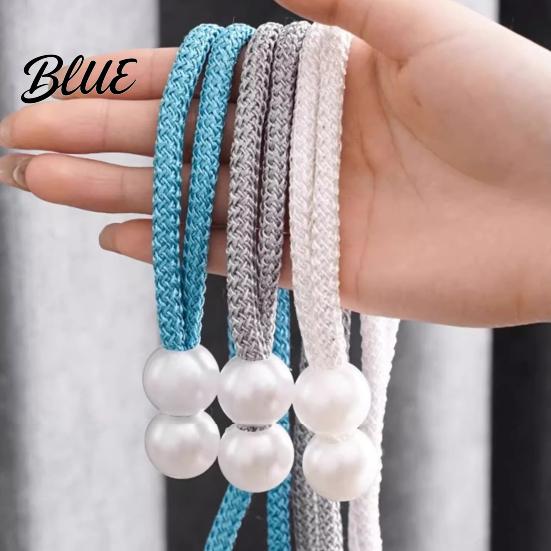Decorative Curtain Holders Backs Drape Adjustable Window Pearl Tieback 2Pcs Faux Holder Ties Holdbacks