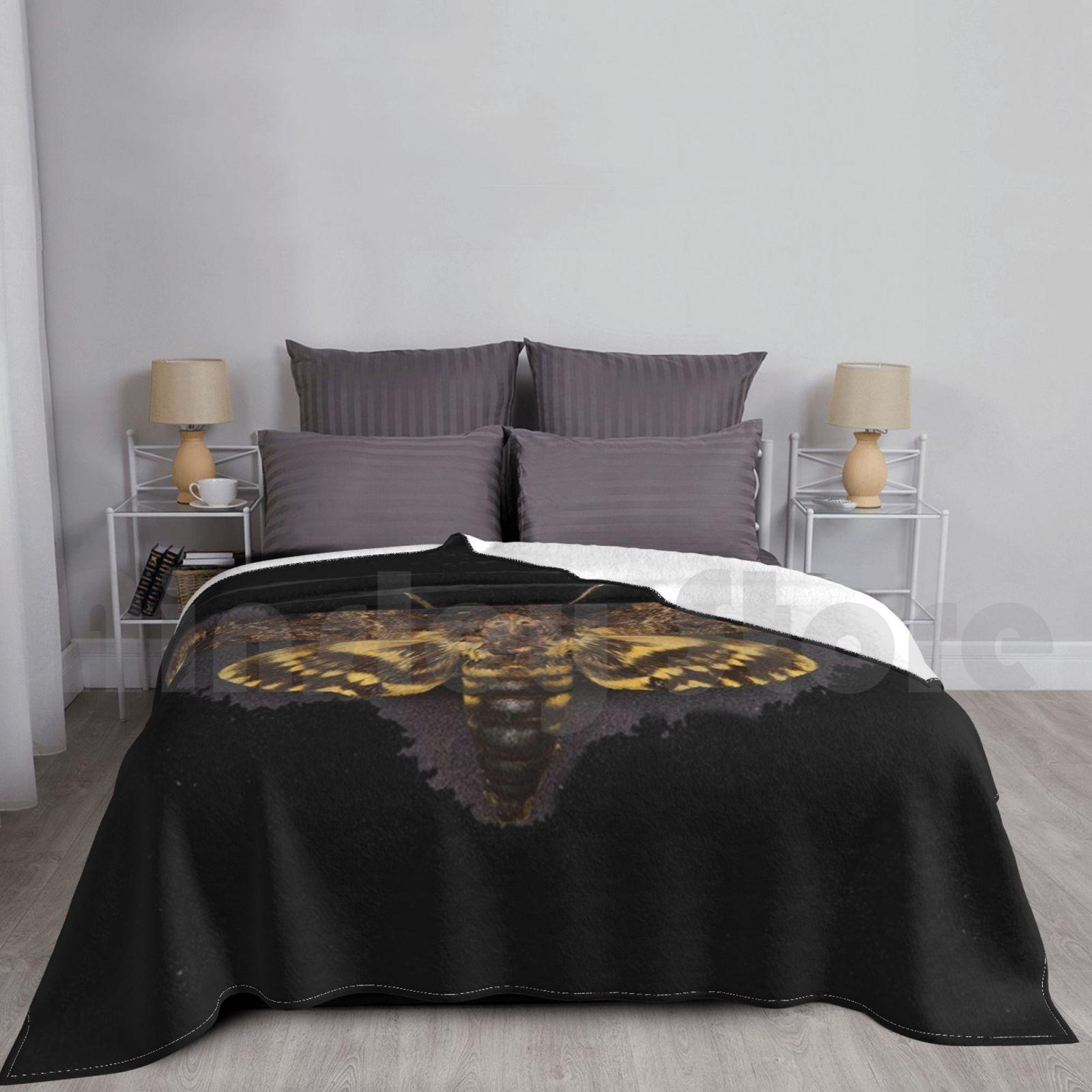 Blanket Death Head Moth 1062 Moth Death Death Head Insect Silence Of The Lambs Size: 75*100cm, Weight: 230 GSM