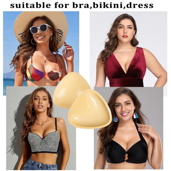 1 пара двосторонніх самоклеючих накладок на бюстгальтер, багаторазові, для пуш-апу, самоклеючі, для підйому грудей, для бікіні, купальника, спортивного бюстгальтера