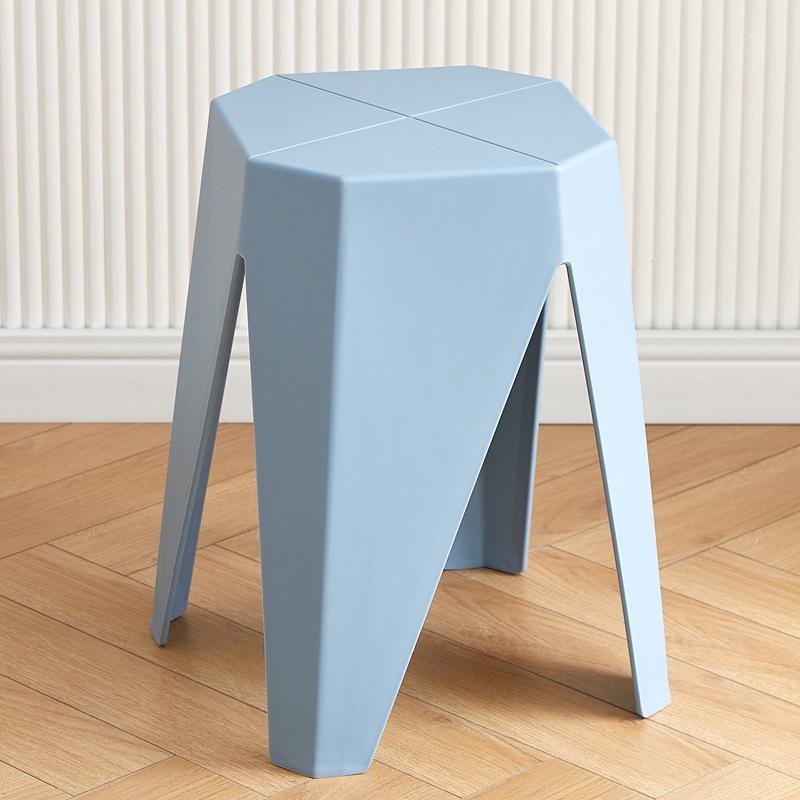 Modern Creative Household Simple Dining Stool Thickened Stackable Dressing Stool Light Luxury Fashion Plastic Stool for Home