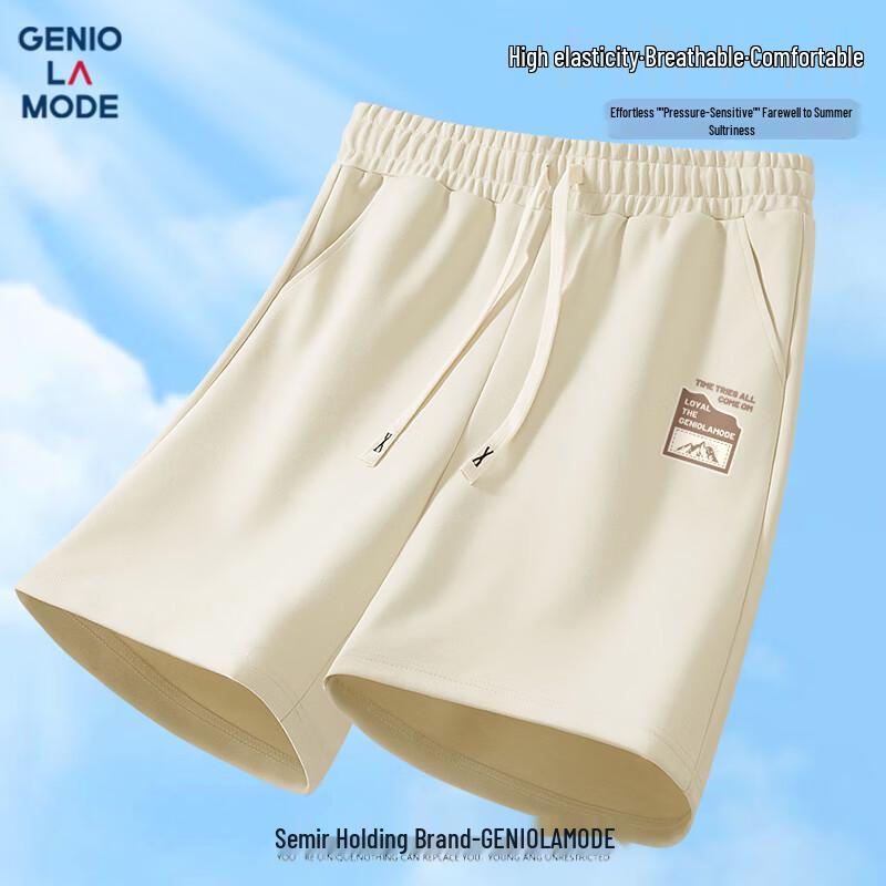 GENIOLAMODE Men s Printed Quick-Dry Casual Shorts M