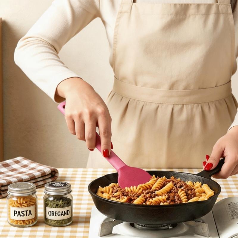 Heat-Resistant Silicone Spatula for Baking and Cooking Includes Butter Mixer and Cake Scraper Utensil Set