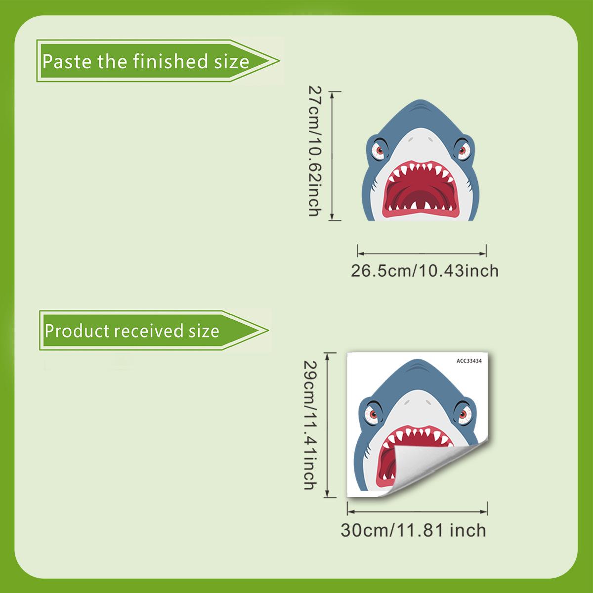 

Мультяшные наклейки на унитаз с акулами, веселые и забавные декоративные наклейки для ванной комнаты 30*30cm