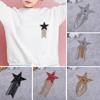 Patch de vêtements Polyvalent Strass Brillants Incrustés Design à Franges Scintillant Bricolage Fait Main Étoile à Cinq Branches Veste T-shirt Applique Autocollant pour Foulard