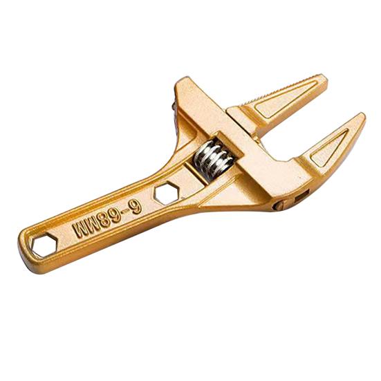 Regulowany Klucz do Rur z Szerokim Szczęką Krótka Rączka Szerokie Otwarcie Instalacja Rur Wodnych Zlewu Kuchennego Łazienkowego Naprawa Kranu Klucz ze Stopu Aluminium
