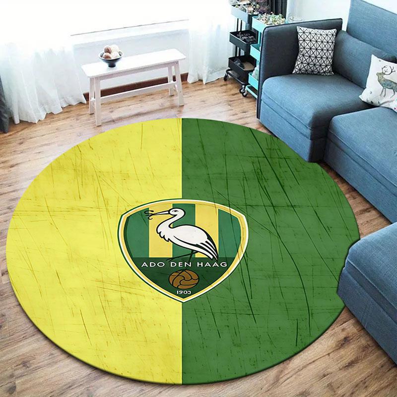 ADO Den Haag Round Area Rug,Carpet Rug for Living Room Bedroom Sofa Playroom Decor,Non-slip Floor Mat
