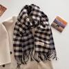 Autumn and Winter New Fashion Plaid Scarf Men and Women Versatile Warm Shawl Versatile Thickened Couple Scarf