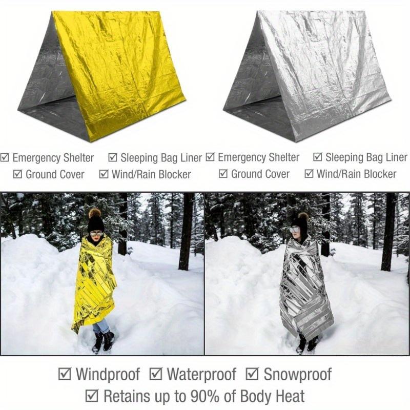 Emergency Mylar Insulation Blanket - Durable Space Blanket for Outdoor Survival, Camping, Hiking, First Aid, Natural Disasters