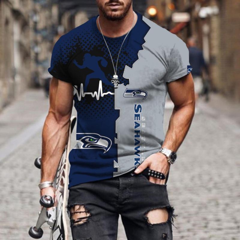 Short Sleeve Round Neck Men's Sports T-shirt Summer Classic Casual Fashion 3d Printed Running Letters Oversized Top