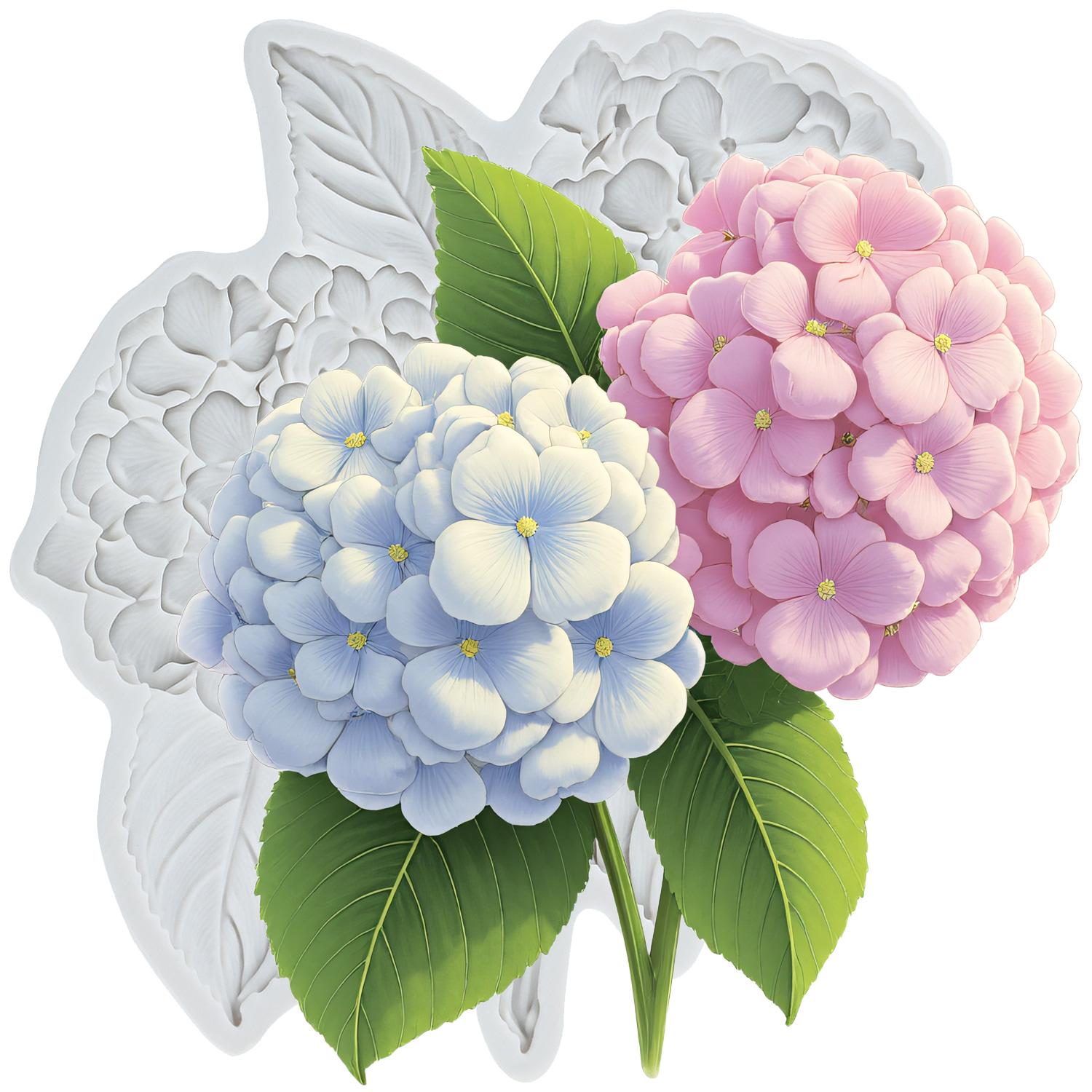 

Силиконовые формы для цветов гортензии, форма для цветочной мастики, инструменты для украшения торта, топпер для кекса, шоколадные конфеты, поделки, гампаста, полимерная глина серый