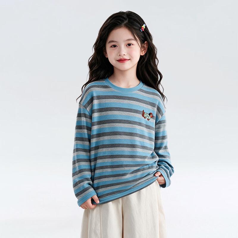 Girls' Colorblock Striped Long-Sleeve T-Shirt