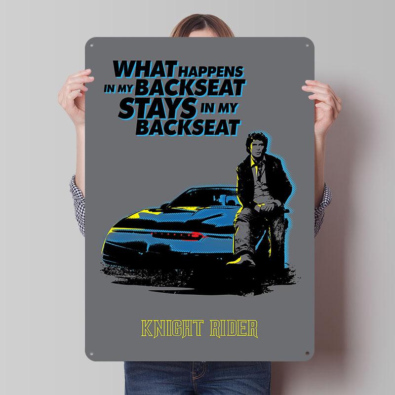 Knight Rider Print Tinplate Posters Customizable Wall Art Retro Vintage Metal Tin Signs for Desk Decor Home Decorations House