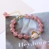 Natural Strawberry Crystal Bracelet Rabbit Crystal Bracelet Bangles Women Fashion Jewelry Accessories Gift