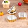 10Pcs Square Aluminum Foil Baking Cups with Lids Heat Resistant Cupcake Liner Molds Dessert Cake Box With Lid Pastry Tools