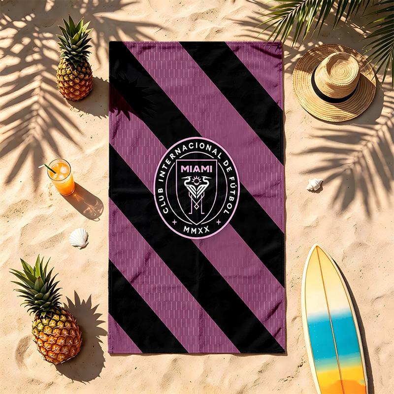Inter Miami CF (14) Theme Beach Towel Sand Resistant Soft And Comfortable Suitable For The Pool Camping Yoga And Diving A Travel