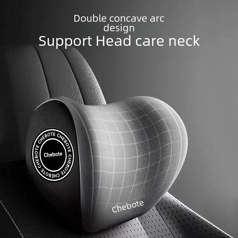 Memory Foam Lumbar Support Set for Car Headrest and Neck Support while Driving