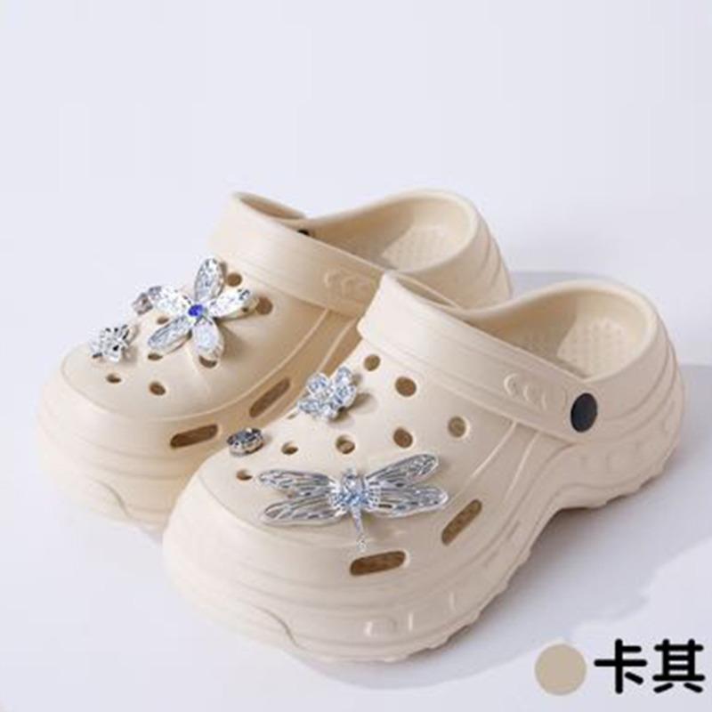 New thick-soled slippers women wear non-slip and wear-resistant cute cartoon eva slippers hole shoes wholesale