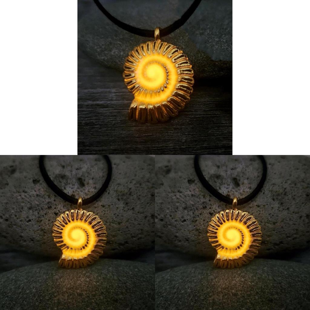 Mermaid Shell Necklace With Orange Glow For Women Fashion Jewelry