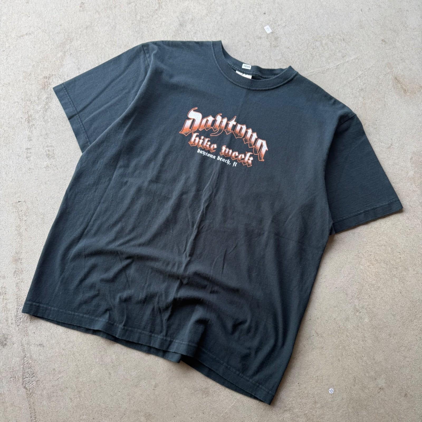 2000s Mens Levi Strauss Daytona Bike Week 2008 Biker Graphic T-Shirt L Unisex T-Shirt XXXXL