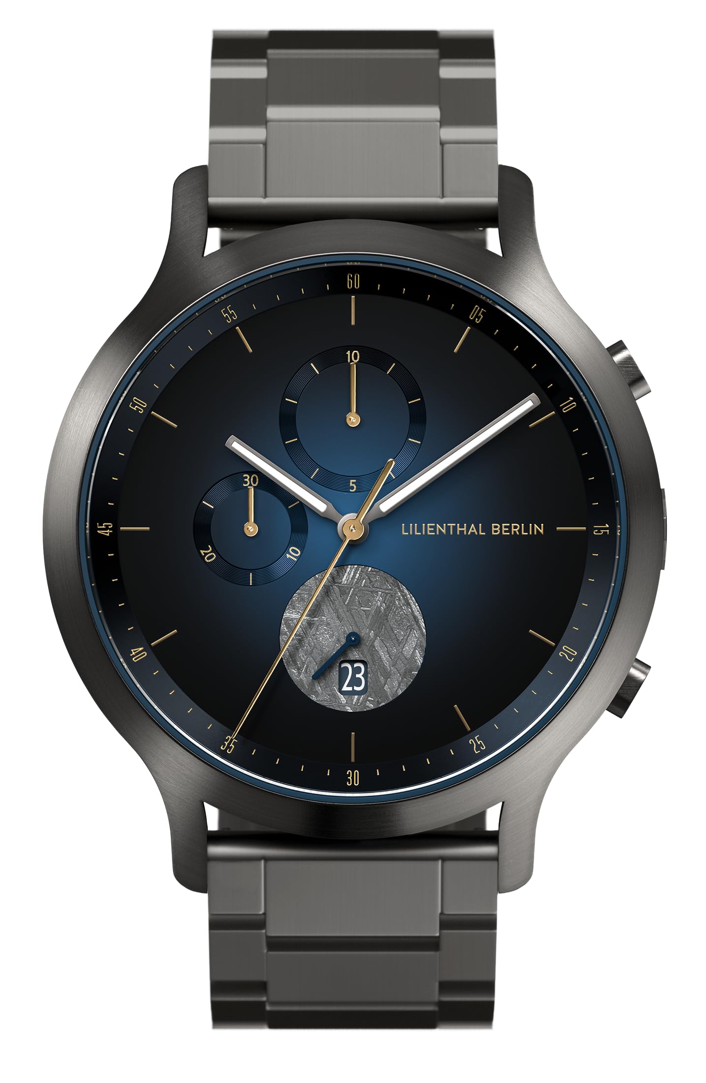 

Watch Chronograph Date Meteorite Made in Germany Gray [Lillianthal Berlin] C01-025-B040FB Men s
