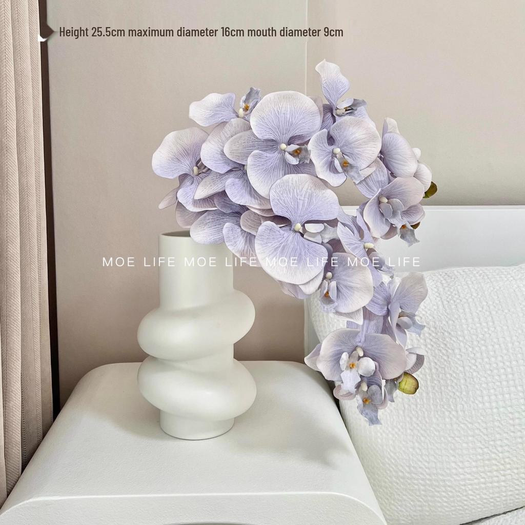 Luxury Orchid Artificial Flower for Hotel Bedroom Decor - High-End Phalaenopsis Single Stem Arrangement Ornament