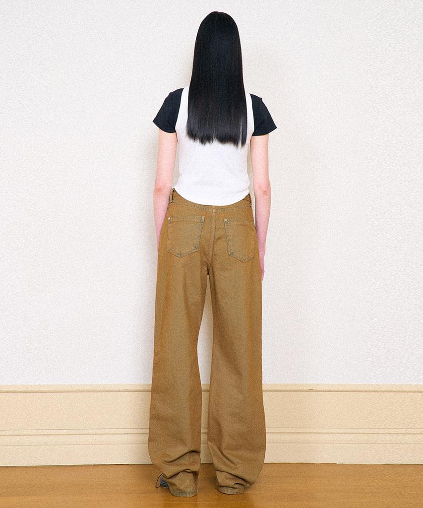 Partimento Woman Double Knee Jeans_Washed Beige