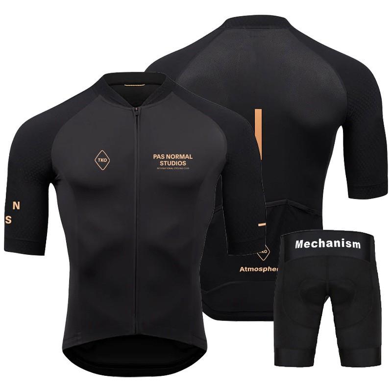 Mens Cycling Jersey Set Short Sleeve Breathable Mountain Bike Apparel Quick-Dry Performance Wear
