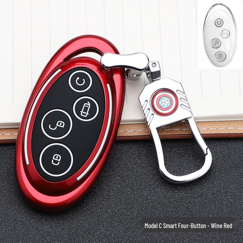 BYD Marvel Car Key Pouch - Fashionable Buckle Remote Shell & Personalized Decor