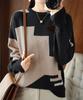 Unifiss Knit Sweater with a Color Crew and Long Cute and Warm for Fall and Versatile Sweater with a and Elegant Dolman Sleeve Tunic Trendy and Stylish
