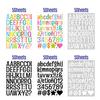 1-inch Letter Sticker Bright Film Art Body Waterproof Mobile Phone Case Water Cup Big Belly Cup DIY Alphanumeric Sticker
