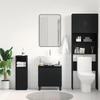Washbasin Cabinet with Door Black Oak Effect 58 x 33 x 60 cm