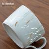 Nanshan Mr. Translucent Ceramic Latte Mug with Saucer