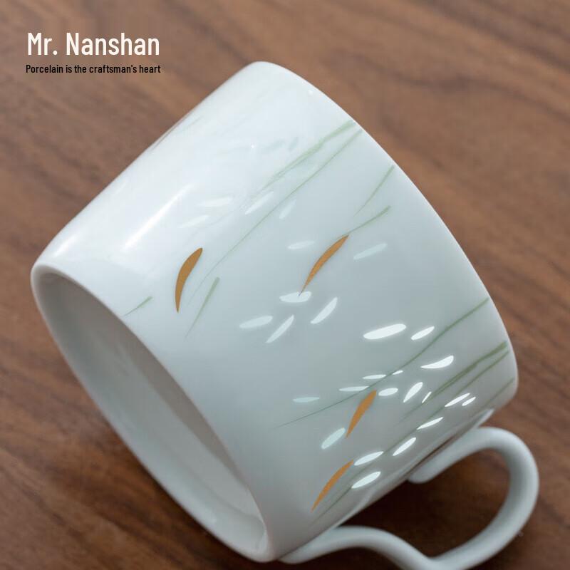 Nanshan Mr. Translucent Ceramic Latte Mug with Saucer
