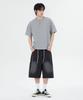 GLW Bermuda Vintage Washed Carpenter Denim Shorts Black